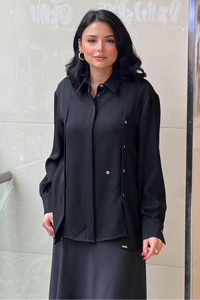 بلوز مشکی زنانه ساده senna - کد 925416637