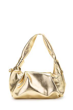 کیف دوشی طلائی زنانه پارچه ای minebag - کد 938454582