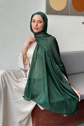 شال سبز زنانه ویسکون lamelif - کد 938454126