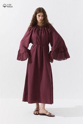 لباس حجاب زرشکی Relaxed Hooopstore - کد 938464133