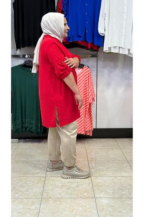 پیراهن سایز بزرگ رنگی زنانه سایز بزرگ Sevda Kılınç - کد 938478929