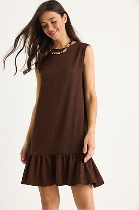 لباس قهوه ای زنانه بافتنی Bianco Lucci - کد 938478841