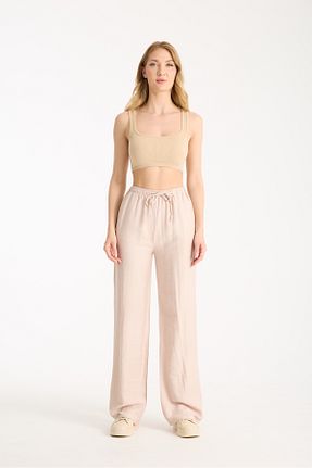 شلوار بژ زنانه الیاف Ahsenbutik - کد 934009072