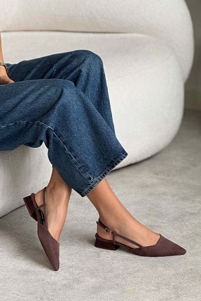 بابت قهوه ای زنانه چرم مصنوعی NİŞANTAŞI SHOES - کد 937767822