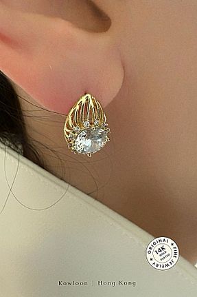 گوشواره استیل (فولاد) طلائی استیل (فولاد) Cacharel Classic - کد 937024726