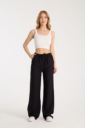 شلوار مشکی زنانه الیاف Ahsenbutik - کد 931261849