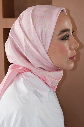 روسری صورتی 90 x 90 diorel - کد 939001753