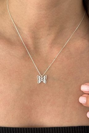 گردنبند نقره سفید زنانه 925 عیار cld - کد 938546501
