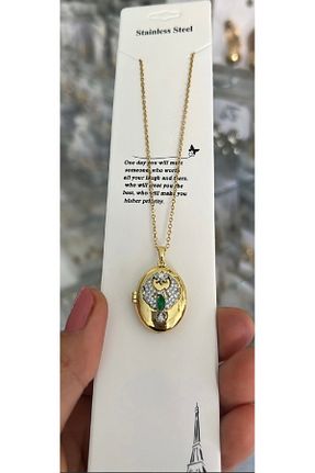 گردنبند استیل ( فولاد ) زرد زنانه استیل (فولاد) mibrillo - کد 930792572