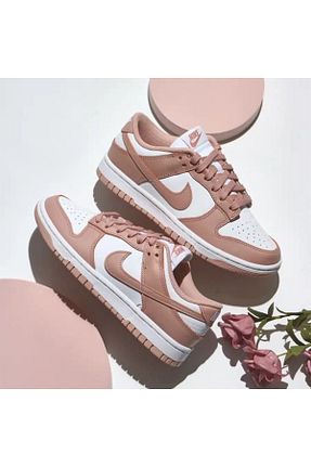 کفش اسنیکر صورتی زنانه چرم اصل Nike - کد 791791563