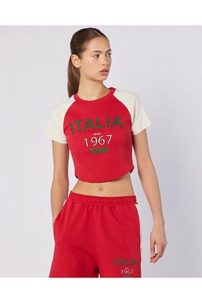 تیشرت اسپرت نباتی زنانه رگولار Kappa - کد 903968399