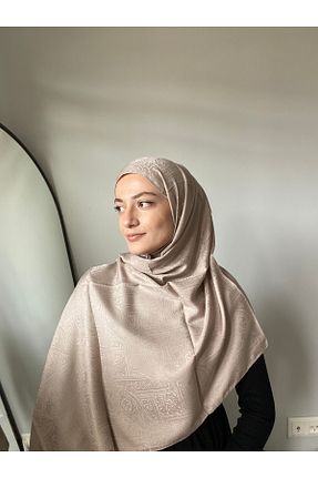 شال بژ زنانه پنبه ای LOSYANA - کد 938643838