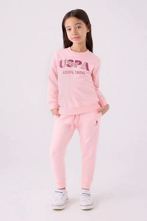 ست بالاتنه و پائین تنه صورتی بچه گانه تریکو U.S. Polo Assn. - کد 851186304