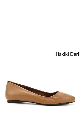 بابت قهوه ای زنانه چرم خالص GÖNDERİ(R) - کد 823236032