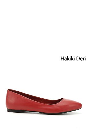 بابت قرمز زنانه چرم خالص GÖNDERİ(R) - کد 280734610