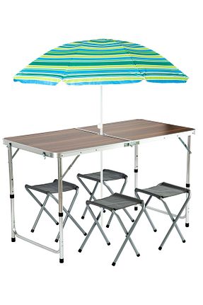 ست صندلی و میز کمپ قهوه ای Funky Chairs - کد 938663451
