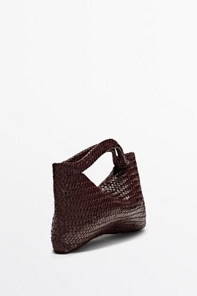 کیف دوشی قهوه ای زنانه چرم خالص Massimo Dutti - کد 938670915