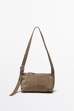کیف دوشی قهوه ای زنانه چرم خالص Massimo Dutti - کد 938671588