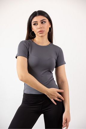 بادی طوسی زنانه یقه دوچرخه KHAB PREMİUM - کد 935460093