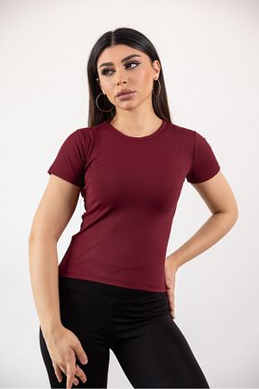 بادی زرشکی زنانه یقه دوچرخه KHAB PREMİUM - کد 921301818