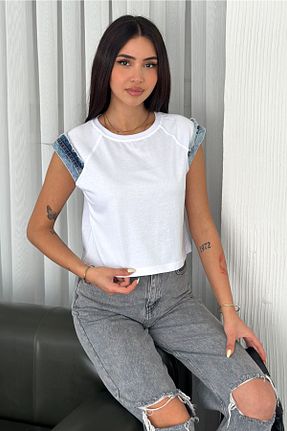 تیشرت سفید زنانه Relaxed FEMELLE - کد 938708920