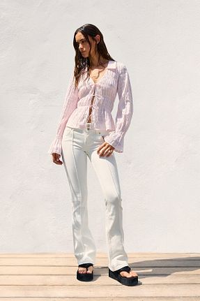 پیراهن صورتی زنانه رگولار Bershka - کد 938755083
