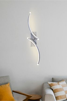 چراغ دیواری طوسی فلزی Modavize - کد 885746697