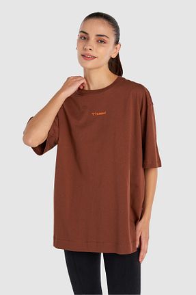 تیشرت قهوه ای زنانه رگولار hummel - کد 835785611