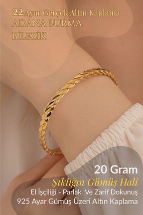 دستبند نقره طلائی زنانه 925 عیار OSMANLI GÜMÜŞ - کد 785100139