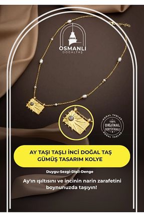 گردنبند جواهر طلائی زنانه سنگ OSMANLI DOĞAL TAŞ - کد 685289302