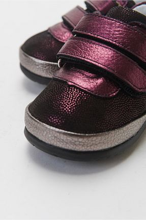 کفش پیاده روی زرشکی بچه گانه چرم اصل mnpc - کد 346249699