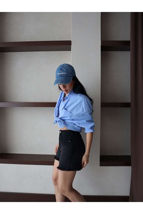 شلوارک و برمودا مشکی زنانه فاق بلند Butik - کد 938809171