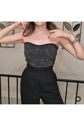بلوز مشکی زنانه ساده Butik - کد 827622281