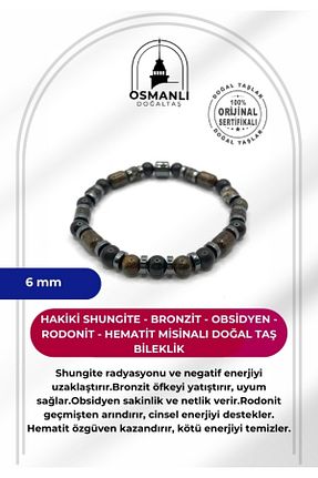 دستبند جواهر رنگی زنانه سنگ طبیعی OSMANLI DOĞAL TAŞ - کد 823540047