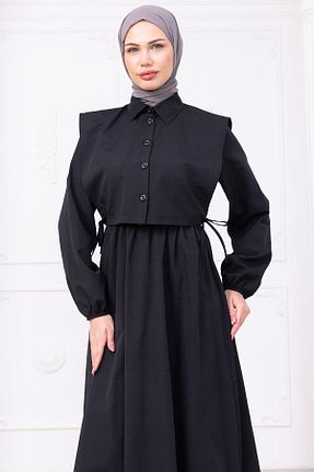 لباس حجاب مشکی زنانه رگولار hafsamina - کد 938818281