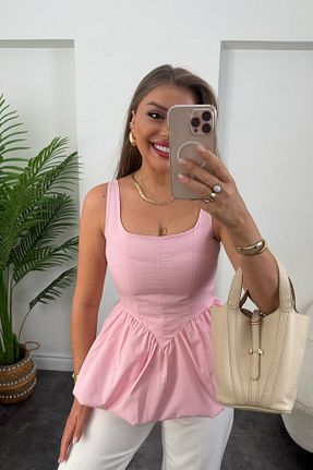 بلوز صورتی زنانه ساده HARMONY GLOBAL - کد 938857682