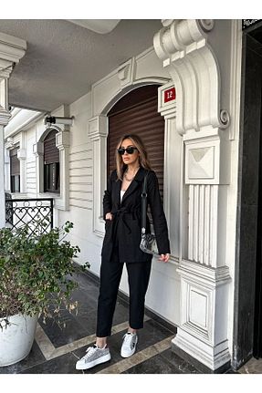 ست بالاتنه و پائین تنه مشکی زنانه بافتنی EGZOTİK ASORTİK - کد 706595486