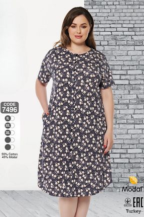 لباس سایز بزرگ رنگی زنانه پنبه ای ROMEO LİFE - کد 931287232