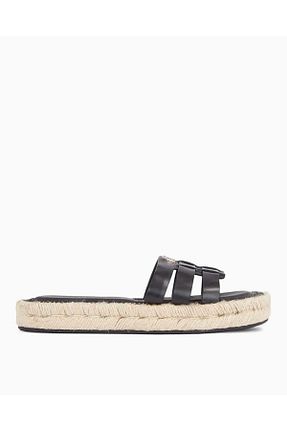 دمپائی مشکی زنانه چرم خالص Tommy Hilfiger - کد 826947734