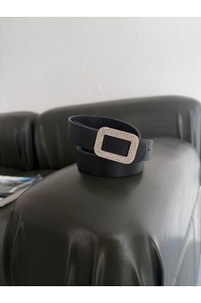 کمربند مشکی زنانه چرم مصنوعی coaksco - کد 938862757
