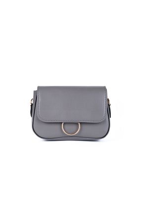 کیف دوشی طوسی زنانه چرم مصنوعی Manca - کد 938862750
