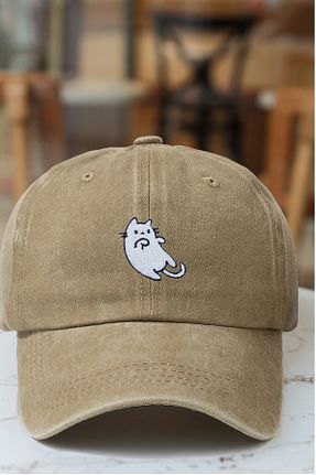کلاه بژ زنانه پنبه ای CAP BROS - کد 938877321