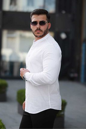 پیراهن سفید مردانه اسلیم فیت MODA - کد 932791523