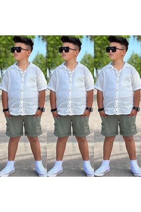 ست بالاتنه و پائین تنه سفید بچه گانه بافتنی Uslukids - کد 939030640