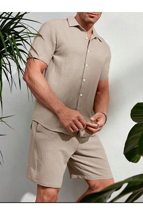 ست بالاتنه و پائین تنه بژ مردانه بافت DWN WEAR - کد 836397475