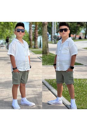 ست بالاتنه و پائین تنه سفید بچه گانه بافتنی Uslukids - کد 939030640