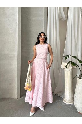 ست بالاتنه و پائین تنه صورتی زنانه بافتنی Ekim Store - کد 938894571