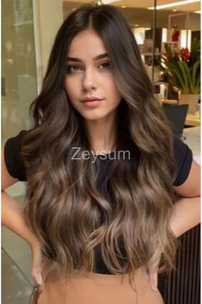 کلاه گیس قهوه ای زنانه Zeysum - کد 882082166
