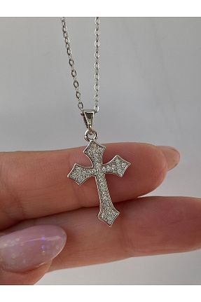 گردنبند استیل ( فولاد ) سفید زنانه استیل (فولاد) kurukafagift - کد 938914892