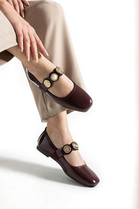 بابت زرشکی زنانه چرم لاکی MUFUMA - کد 938928918